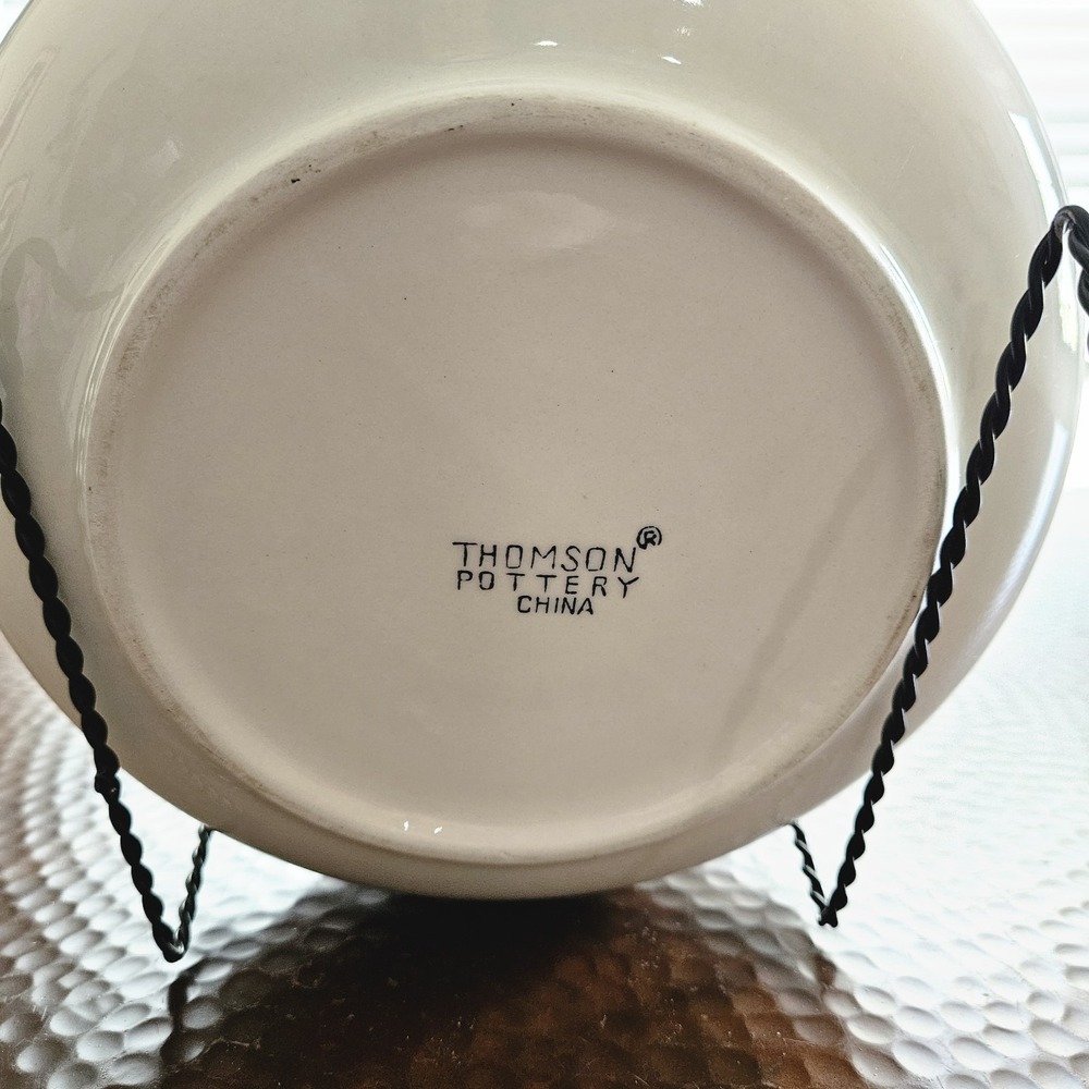 Thomson Pottery Birdhouse 9" Serving Bowl Ceramic Cottagecore Kitchen Dish - Picture 5 of 5